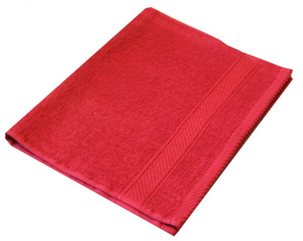 Törölköző, pamut, 30x50 cm, bordó
