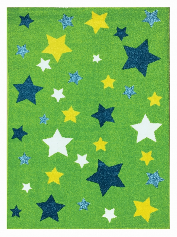 Zöld csillagos szőnyeg 120x170 cm