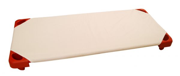 Frottír vízhatlan bölcsődei lepedő, fehér színben, sarokgumis