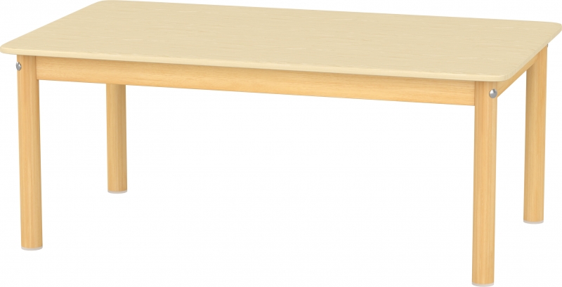 Óvodai téglalap asztal, 120x67x52 cm, lekerekített sarkokkal, élekkel - juhar