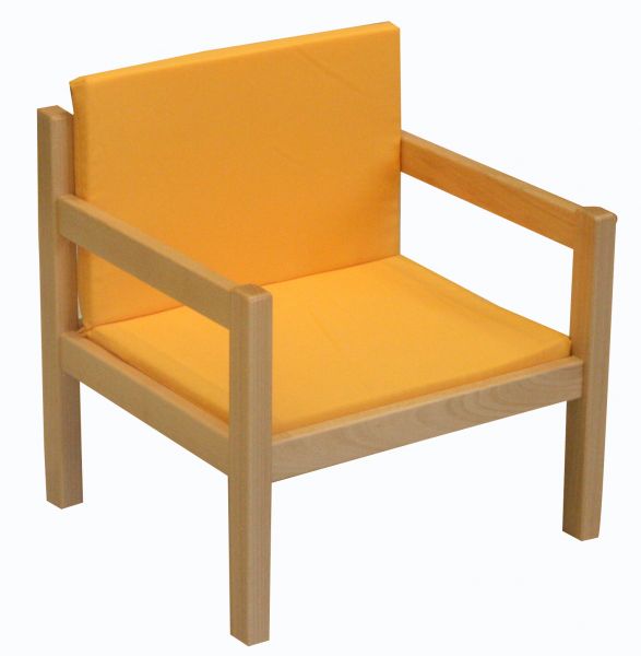 Lili fotel - sárga szivaccsal - gyerekeknek