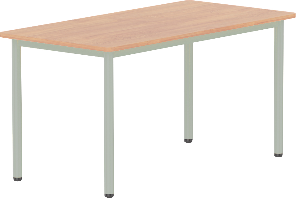 Emese bükk téglalap asztal - szürke fém lábbal, 52 cm