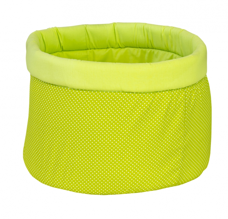 Textil tárolódoboz II. - köralakú, zöld