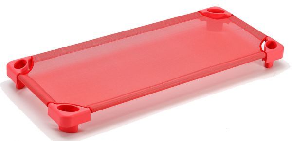 Bölcsődei Fektetőágy, világospiros - 120x52x12 cm