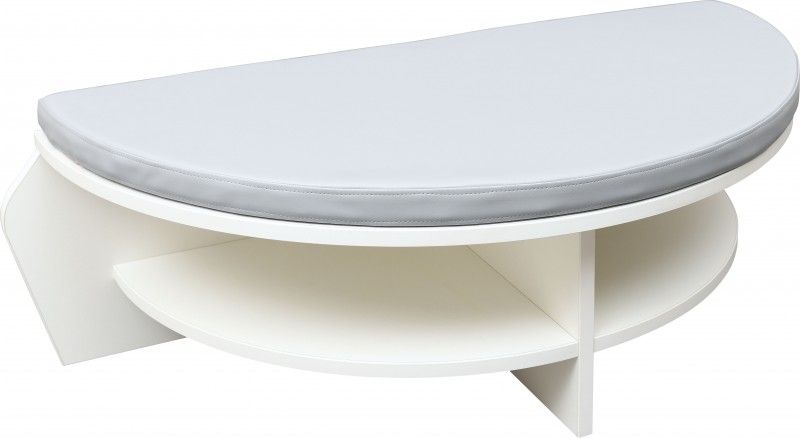 Bambi félkör pad - fehér díszítéssel