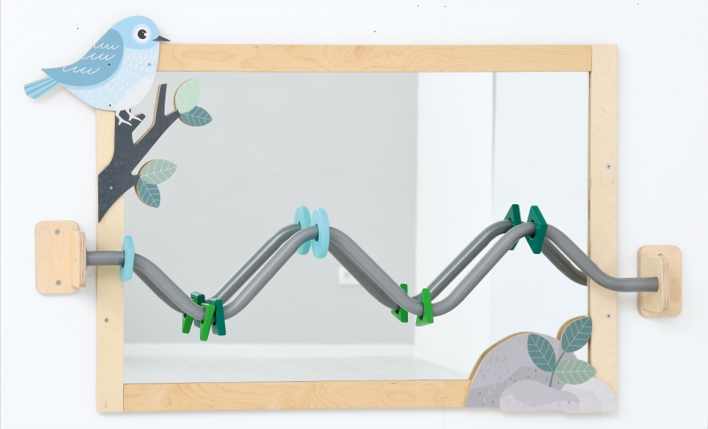 Szenzoros, fali szem-kéz koordinációs vezető - cikcak ezüst