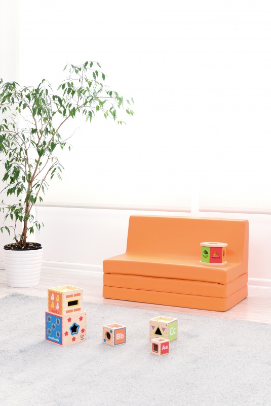 Kanapéágy összehajtható, narancs