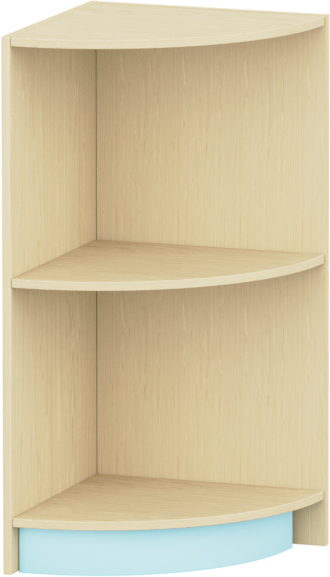 Komfort szekrény II. - íves oldalelem pasztellkék