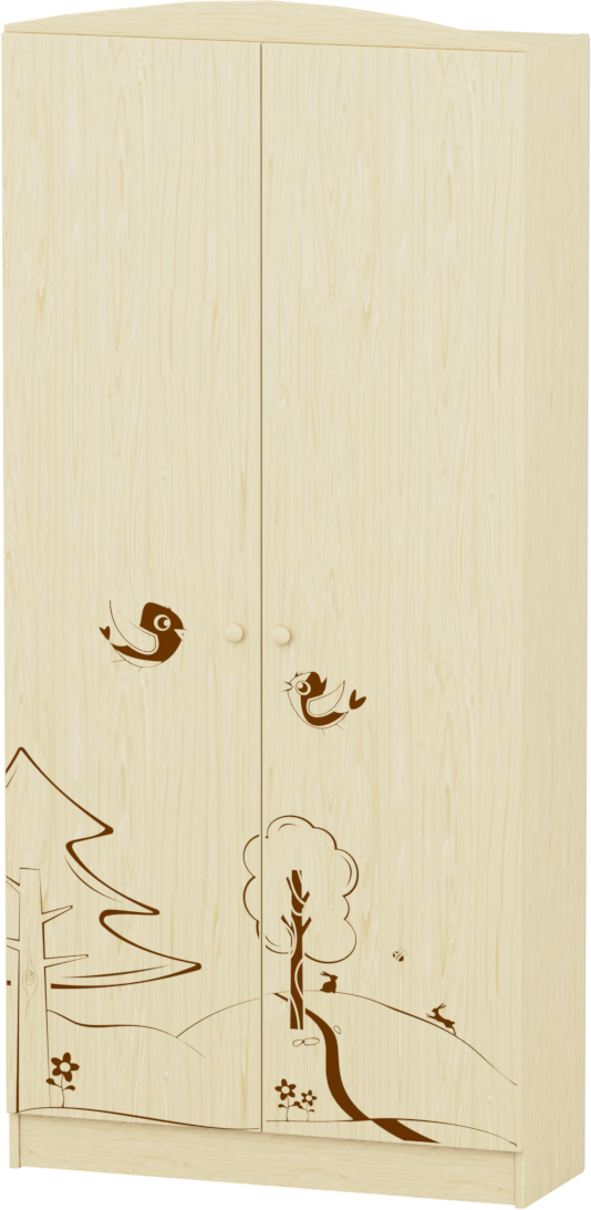 Sziluett Meserét Flóra teleajtós, 3 polcos szekrény - juhar