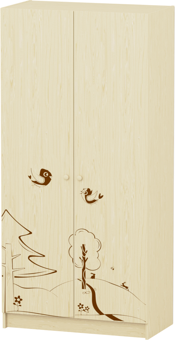 Sziluett Meserét teleajtós, 3 polcos szekrény - juhar