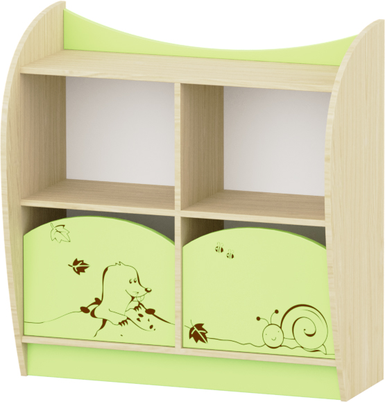 Sziluett Meserét Marci kétfiókos kisszekrény - zöld