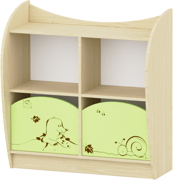 Sziluett Meserét Marci kétfiókos kisszekrény - zöld - juhar