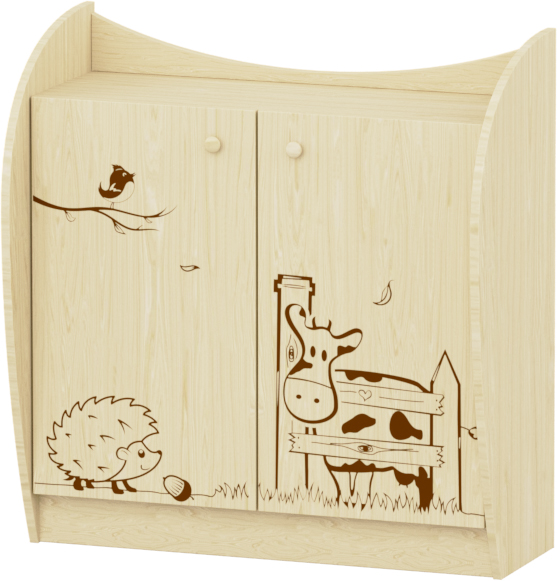 Sziluett Meserét Marci 1 polcos, 2 ajtós kisszekrény - juhar