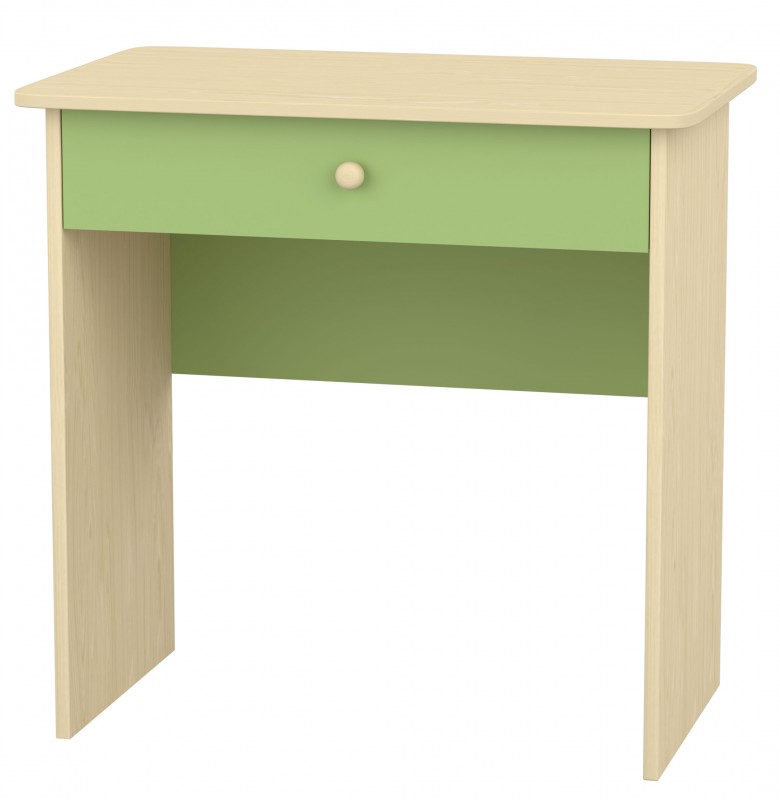Flóra asztal, 80x50x78 cm, juhar - zöld