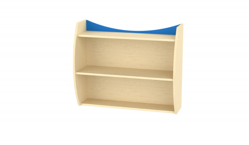 Marci íves falipolc, juhar - kék 90x32/20x75 cm