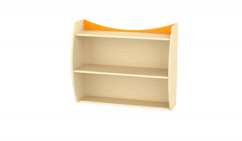 Marci íves falipolc, juhar - narancs 90x32/20x75 cm