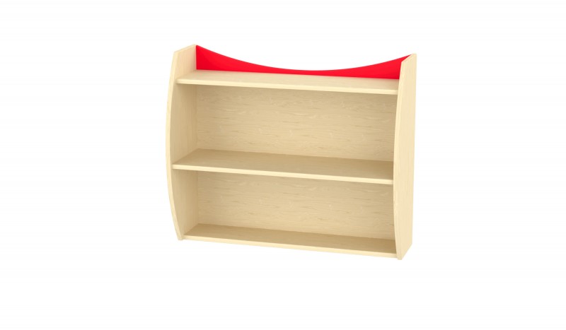 Marci íves falipolc, juhar - piros 90x32/20x75 cm