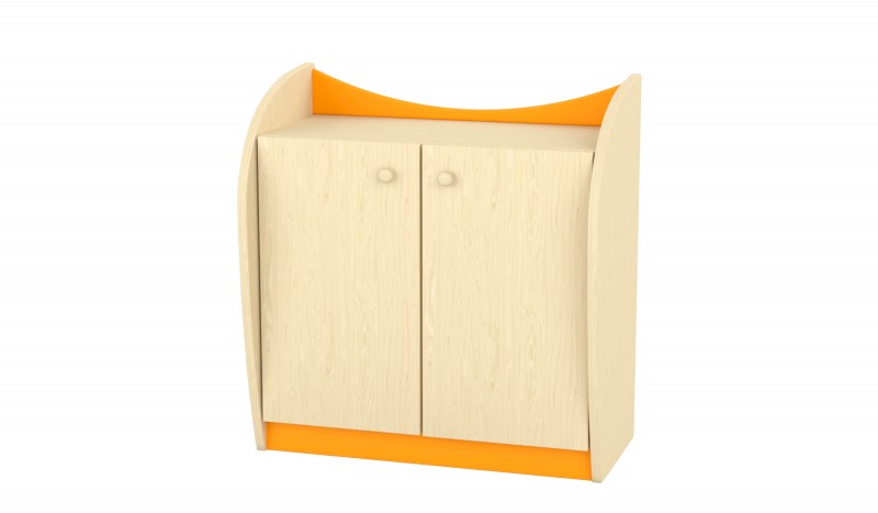 Marci 2 ajtós kisszekrény, juhar - narancs