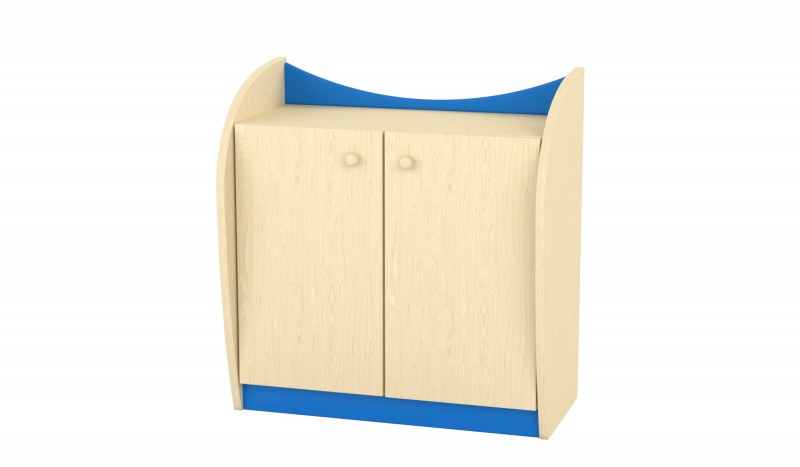 Marci 2 ajtós kisszekrény, juhar - kék