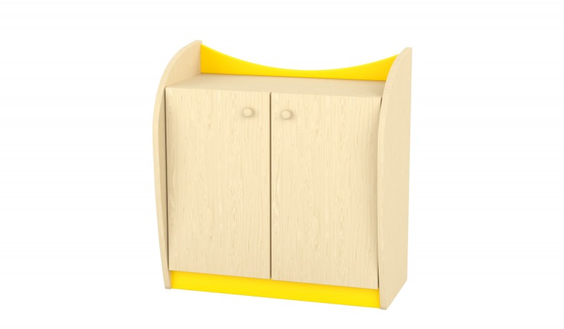 Marci 2 ajtós kisszekrény, juhar - sárga