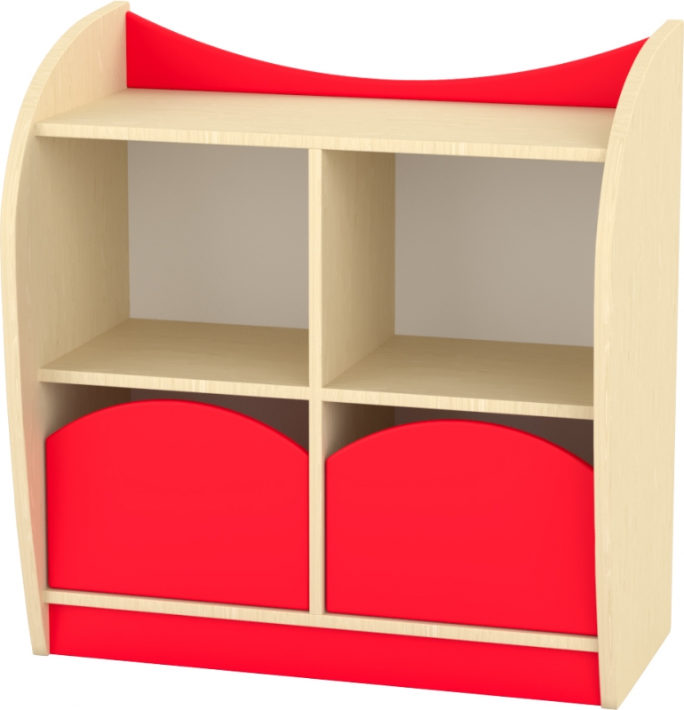 Marci kétfiókos kisszekrény, 82x38x86 cm piros