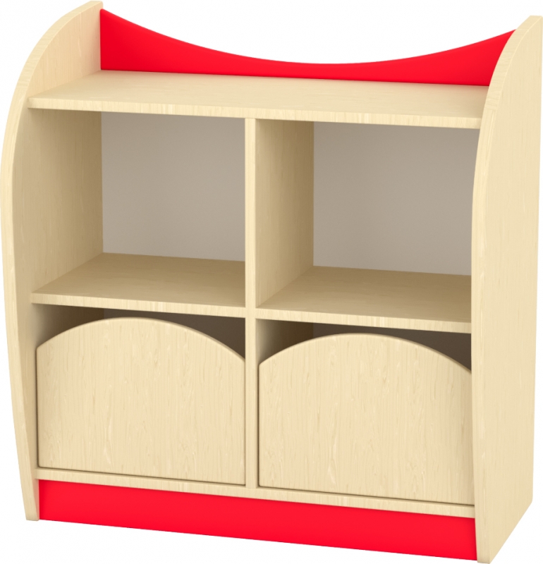 Marci kétfiókos kisszekrény, 82x38x86 cm piros