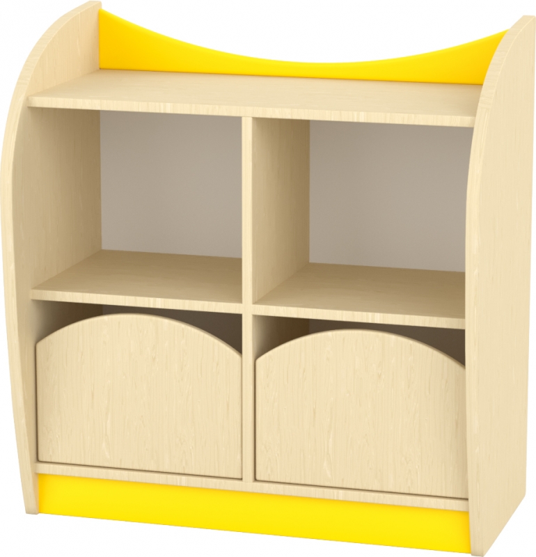 Marci kétfiókos kisszekrény, 82x38x86 cm sárga