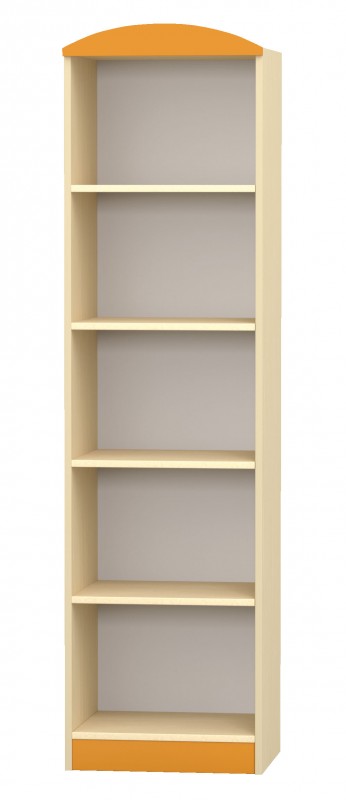 Flóra keskeny játéktároló 40x38x160 cm, juhar - narancs