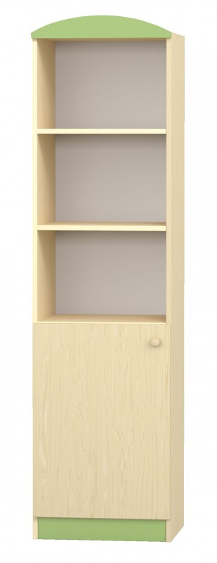 Flóra ajtós szekrény 40x38x160 cm cm, juhar - zöld