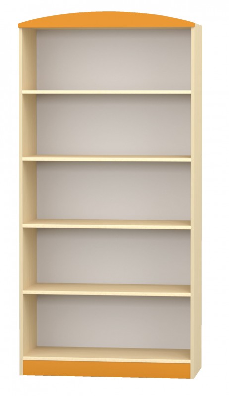 Flóra nyitott játéktároló 80x38x160 cm, juhar - narancs