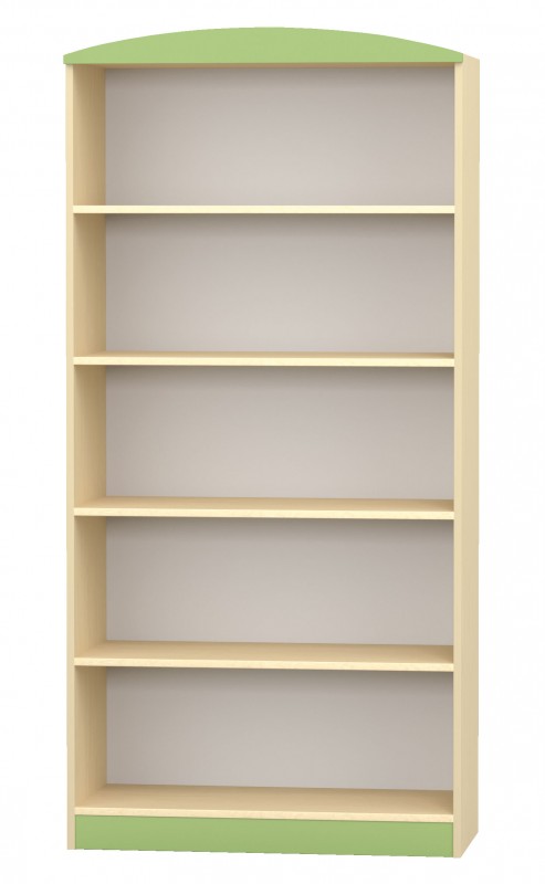 Flóra nyitott játéktároló 80x38x160 cm, juhar - zöld