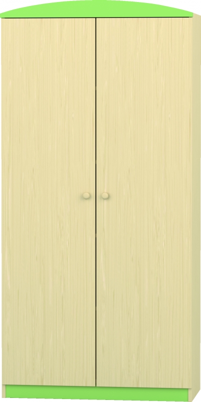 Flóra teleajtós szekrény 80x38x160 cm, juhar - zöld