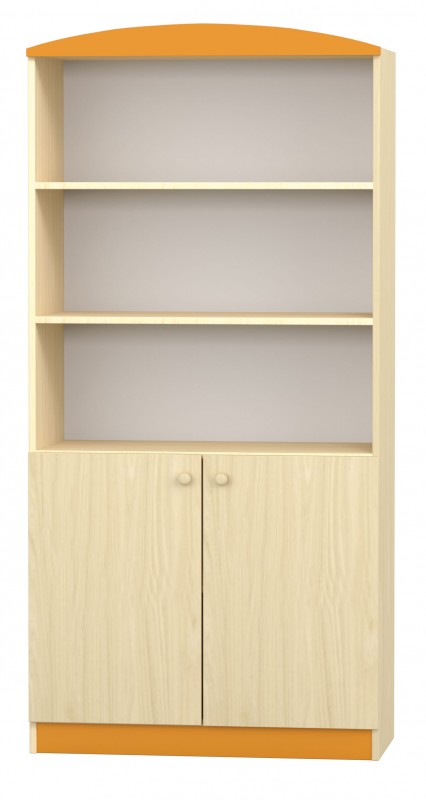 Flóra alulajtós szekrény 80x38x160 cm, juhar - narancs