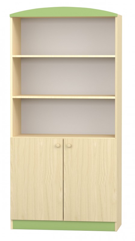 Flóra alulajtós szekrény 80x38x160 cm, juhar - zöld