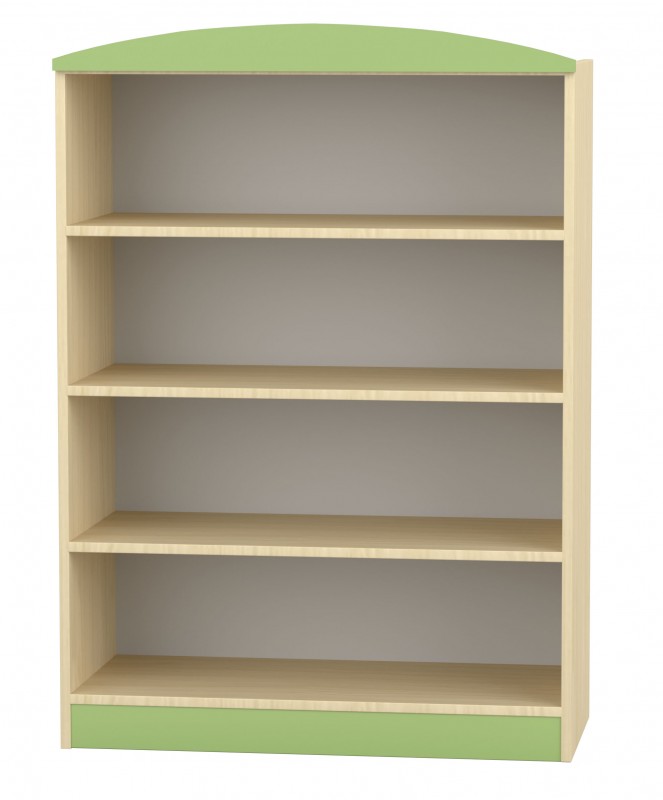 Flóra alacsony szekrény III. 90x40x127 cm, juhar - zöld