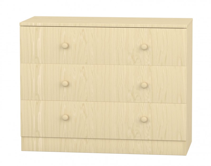 Flóra alacsony szekrény VII. 3 fiókos, juhar