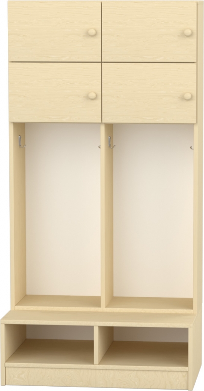 Flóra magas gyermeköltöző 4 személyes - 2 fakkos - 4 ajtós - polcos cipőtartóval
