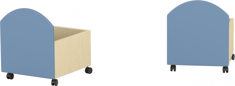 Komfort gurulós játéktároló - acélkék