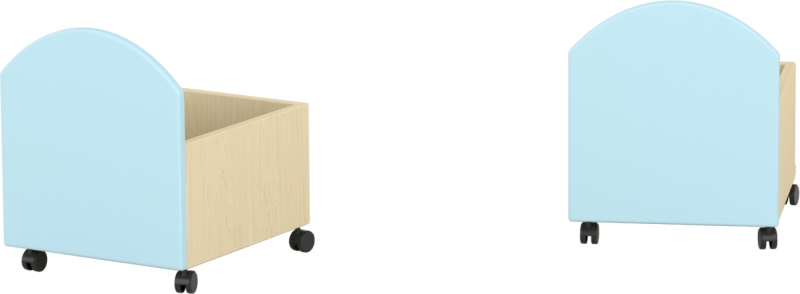 Komfort gurulós játéktároló - pasztellkék