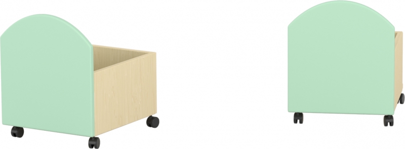 Komfort gurulós játéktároló - pasztellzöld