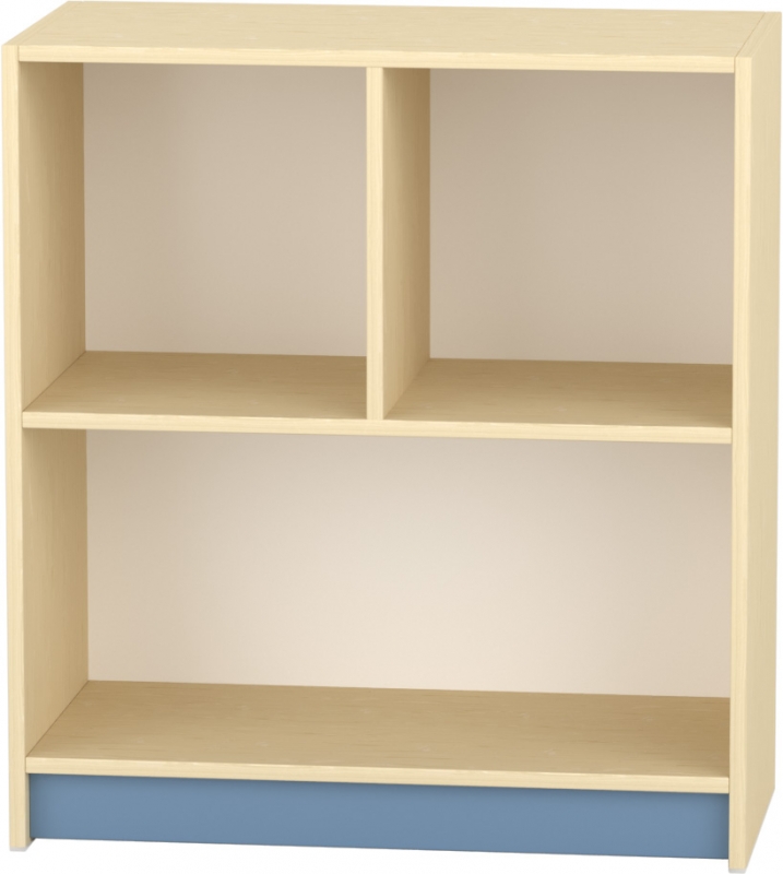 Komfort szekrény II. - 2 fakkos - polcos - acélkék