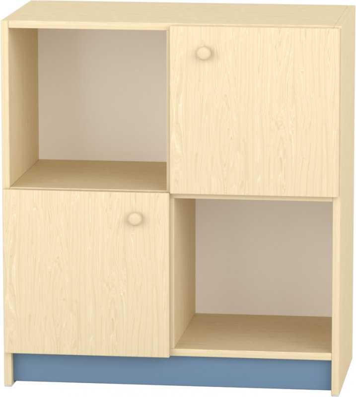 Komfort szekrény II. - 4 fakkos - átlós ajtós acélkék