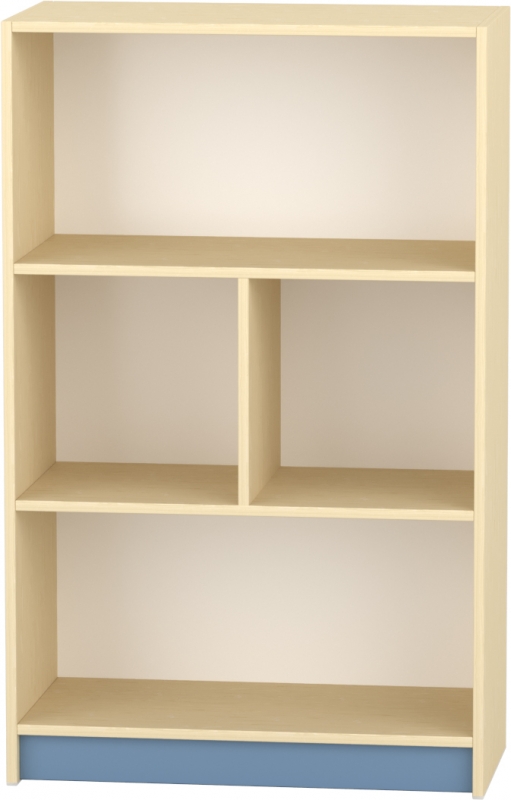 Komfort szekrény III. - 2 polcos - középen 2 fakkos, acélkék