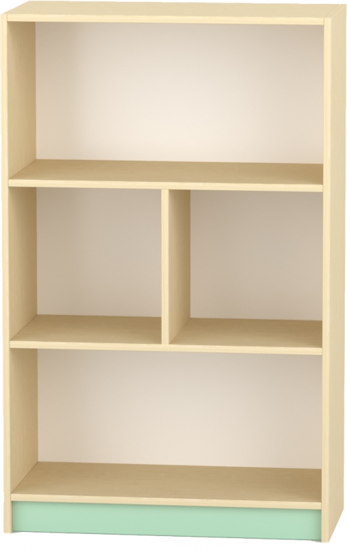 Komfort szekrény III. - 2 polcos - középen 2 fakkos, pasztellzöld