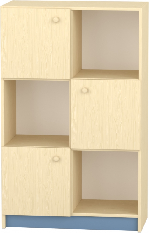 Komfort szekrény III. - 6 fakkos - mozaik ajtós - acélkék