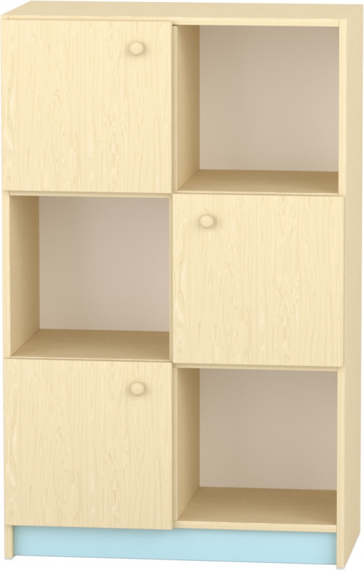 Komfort szekrény III. - 6 fakkos - mozaik ajtós - pasztellkék