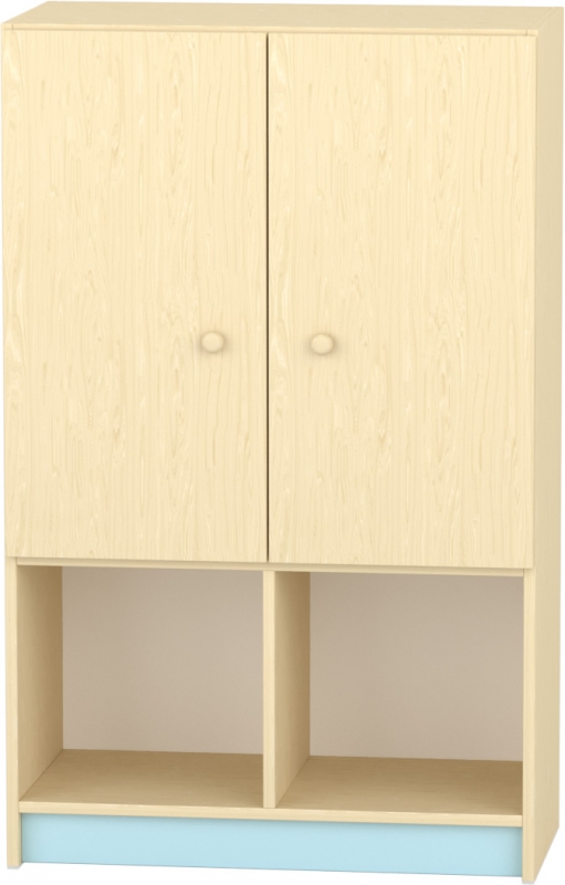 Komfort szekrény III. - 2 fakkos - 2 polcos ajtós - pasztellkék
