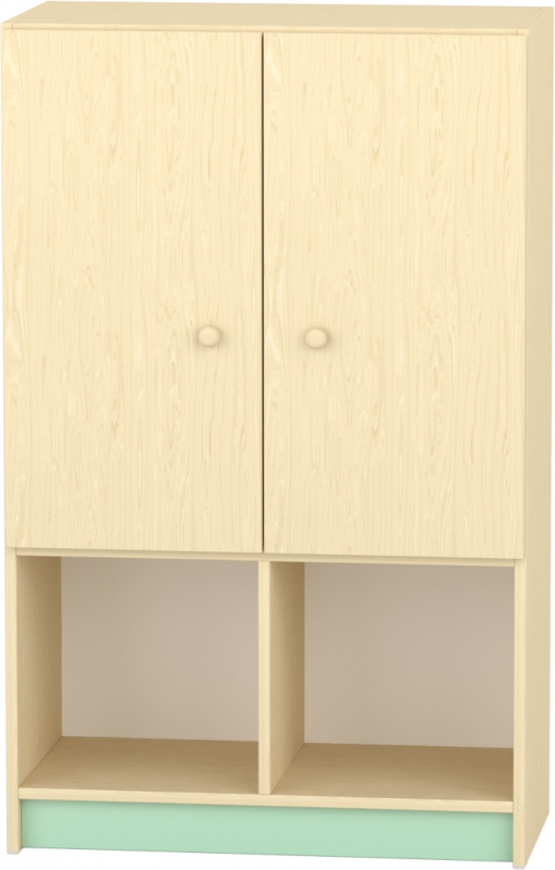 Komfort szekrény III. - 2 fakkos - 2 polcos ajtós - pasztellzöld