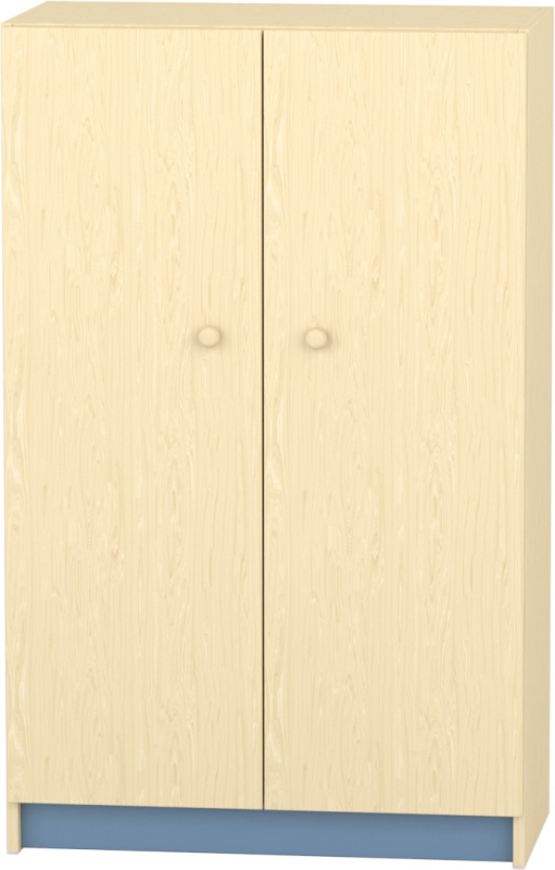 Komfort szekrény III. - 3 polcos - teliajtós - acélkék