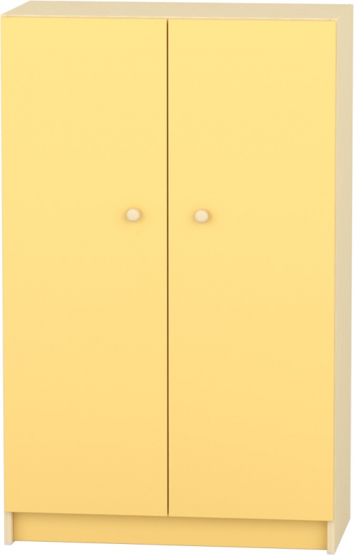 Komfort szekrény III. - 3 polcos - teliajtós - pasztellsárga